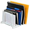 Azar Displays Clear Acrylic File Sorting Desk Organizer with Five Section Dividers 300358